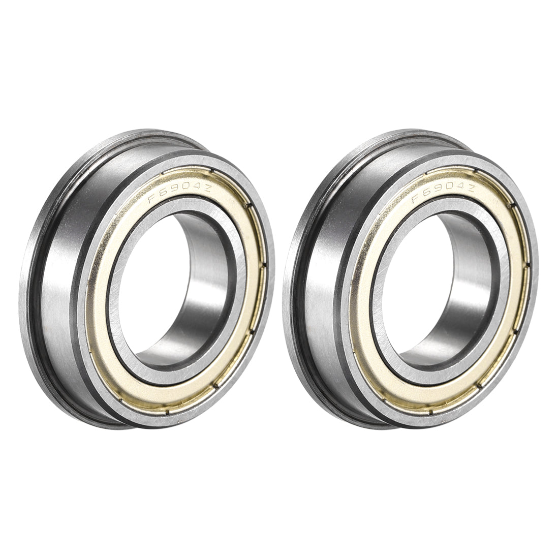 uxcell Uxcell F6904ZZ Flange Ball Bearing 20x37x9mm Double Shielded Chrome Steel Bearings 2pcs