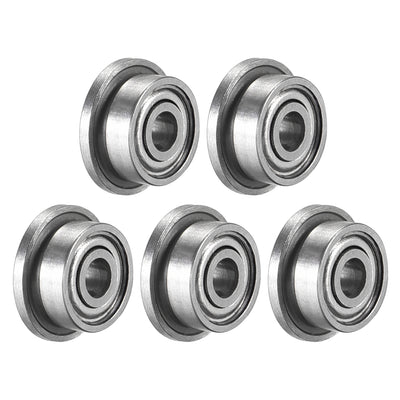 Harfington Uxcell F692ZZ Flange Ball Bearing 2x6x3mm Double Shielded Chrome Steel Bearings 5pcs