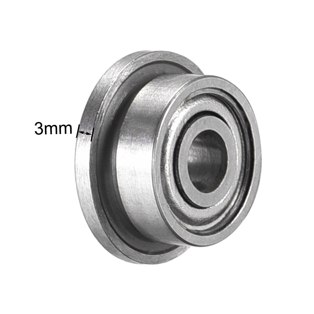 uxcell Uxcell F692ZZ Flange Ball Bearing 2x6x3mm Double Shielded Chrome Steel Bearings 2pcs