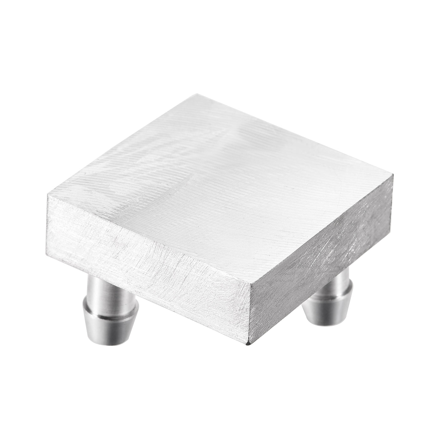 uxcell Uxcell Aluminum Water Cooling Block 40x40mm Heatsink with Nozzle Upward