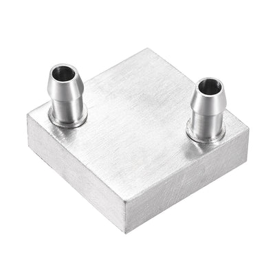 Harfington Uxcell Aluminum Water Cooling Block 40x40mm Heatsink with Nozzle Upward