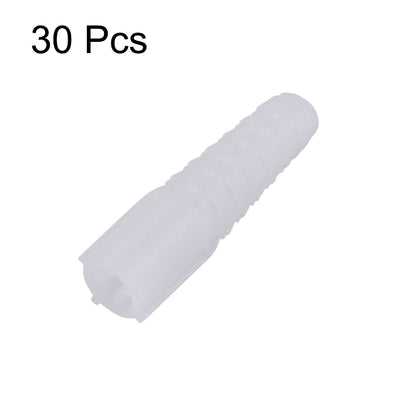 Harfington Uxcell 10x40mm Plastic Expansion Tube Bolts Column Frame Fixings White 30pcs