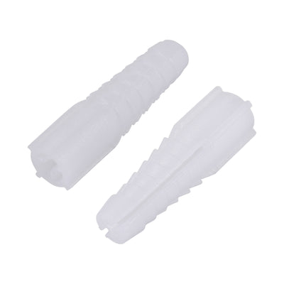 Harfington Uxcell 10x40mm Plastic Expansion Tube Bolts Column Frame Fixings White 30pcs