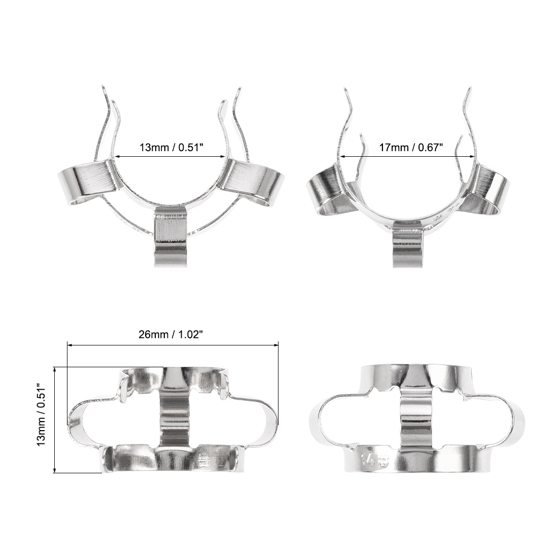 uxcell Uxcell Joint Clip Lab Clamp Mounting Clips for 14/20mm 14/23mm Glass Taper Joints 3Pcs