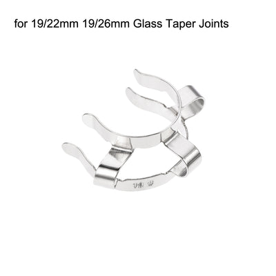 Harfington Uxcell Joint Clip Lab Clamp Mounting Clips for 19/22mm 19/26mm Glass Taper Joints