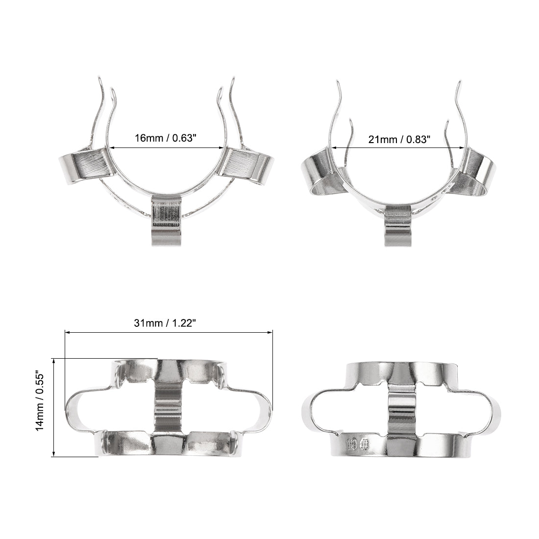 uxcell Uxcell Joint Clip Lab Clamp Mounting Clips for 19/22mm 19/26mm Glass Taper Joints