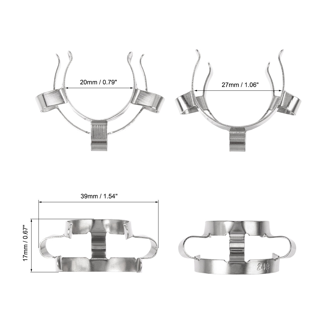 uxcell Uxcell Joint Clip Lab Clamp Mounting Clips for 24/29mm 24/40mm Glass Taper Joints