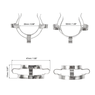 Harfington Uxcell Joint Clip Lab Clamp Mounting Clips for 29/32mm 29/42mm Glass Taper Joints 2Pcs