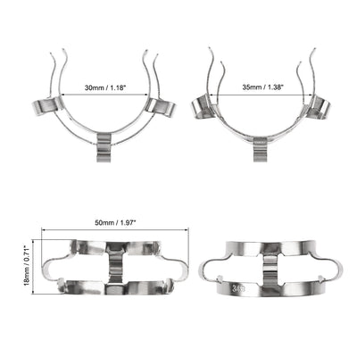 Harfington Uxcell Joint Clip Lab Clamp Mounting Clips for 34mm Glass Taper Joints 3Pcs