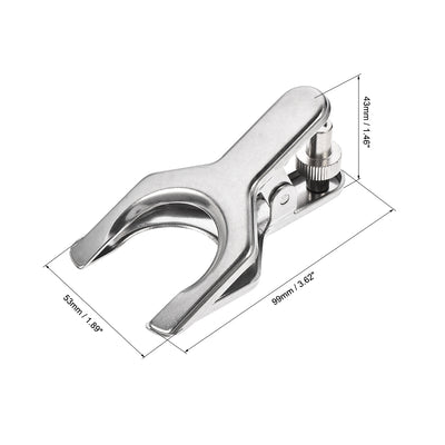 Harfington Uxcell Joint Clip Lab Clamp Round Mounting Clips for 34mm Glass Ground Joints Laboratory Tool Stainless Steel