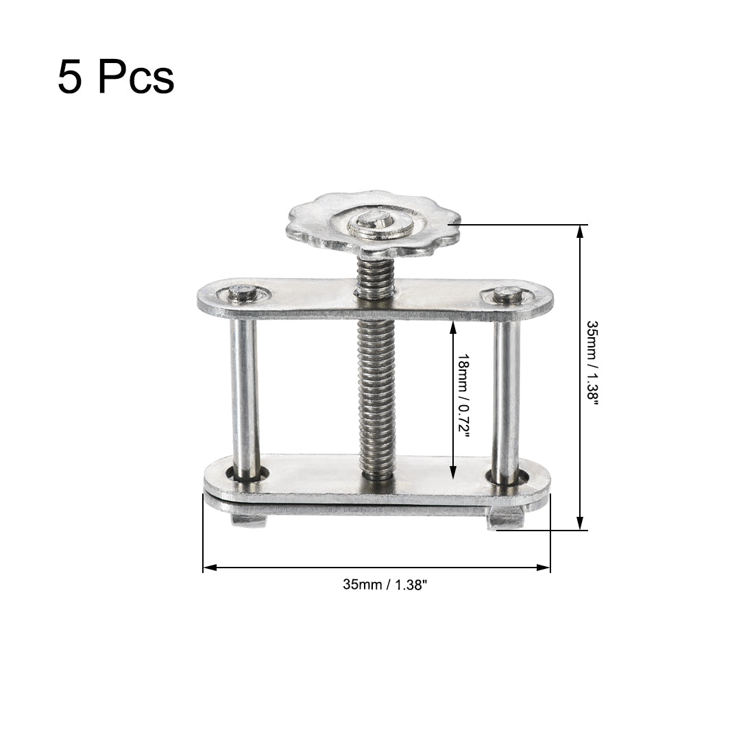 uxcell Uxcell Flow Control Tubing Clamps Adjustable Sprial Screw Compressor Hose Clamp for Lab 5Pcs