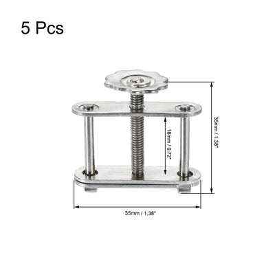 Harfington Uxcell Flow Control Tubing Clamps Adjustable Sprial Screw Compressor Hose Clamp for Lab 5Pcs