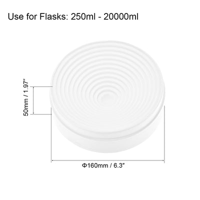 Harfington Uxcell 2 Stück Laborkolbenhalter Korkständer Runde Bodenhalter mit 160mm Durchm. für 250ml-20000ml Kolben Weiß