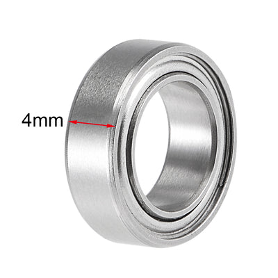 Harfington Uxcell Miniature Deep Groove Ball Bearings Double Shielded Stainless Steel