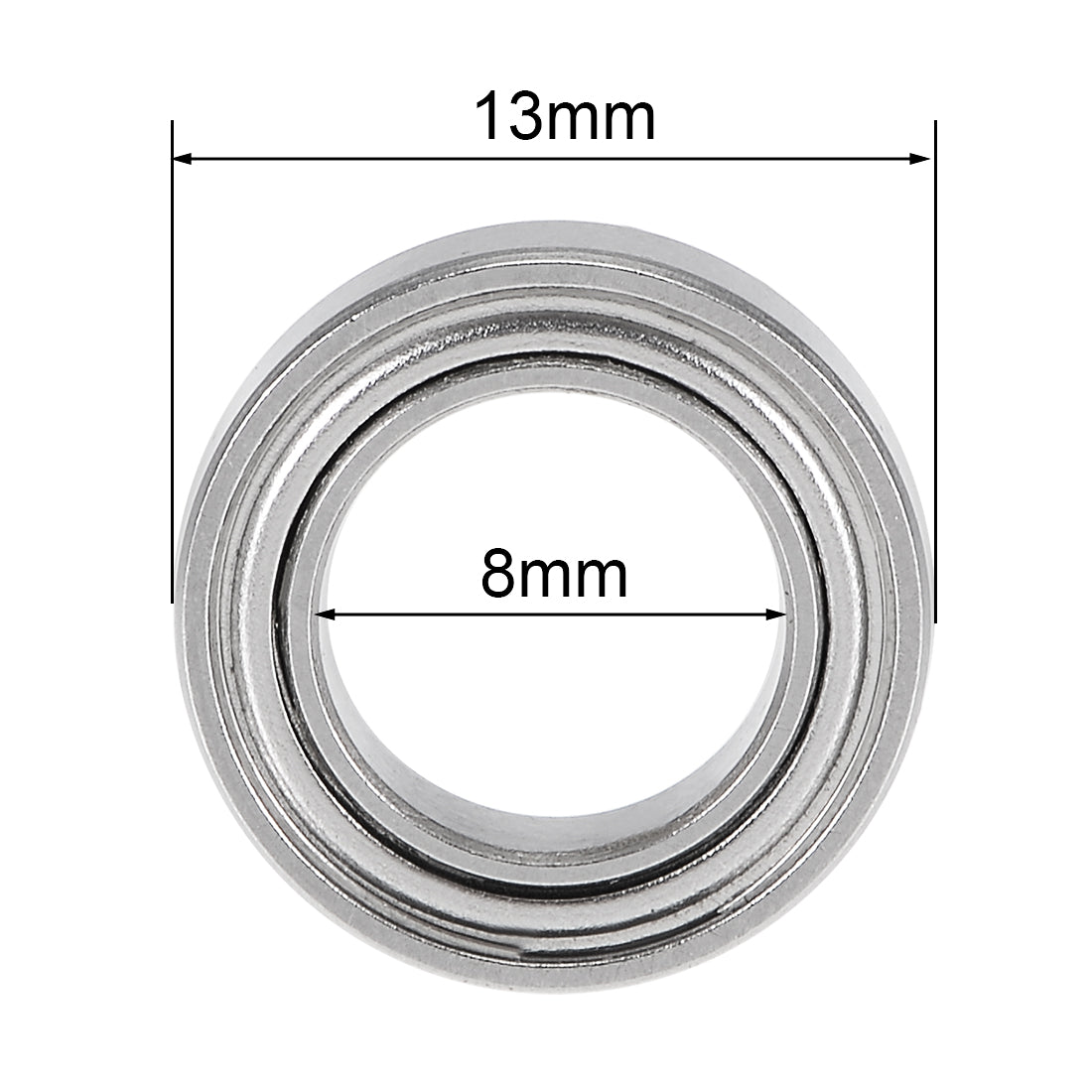 uxcell Uxcell Miniature Deep Groove Ball Bearings Double Shielded Stainless Steel