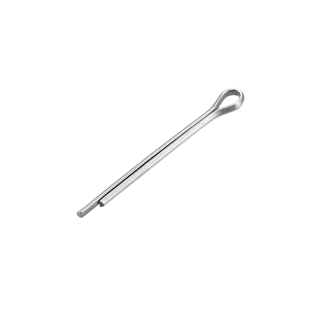 uxcell Uxcell 60Stk.Geteilter Splint 1mm x 12mm 304 Edelstahl 2 Zinken Schlüssel Silber