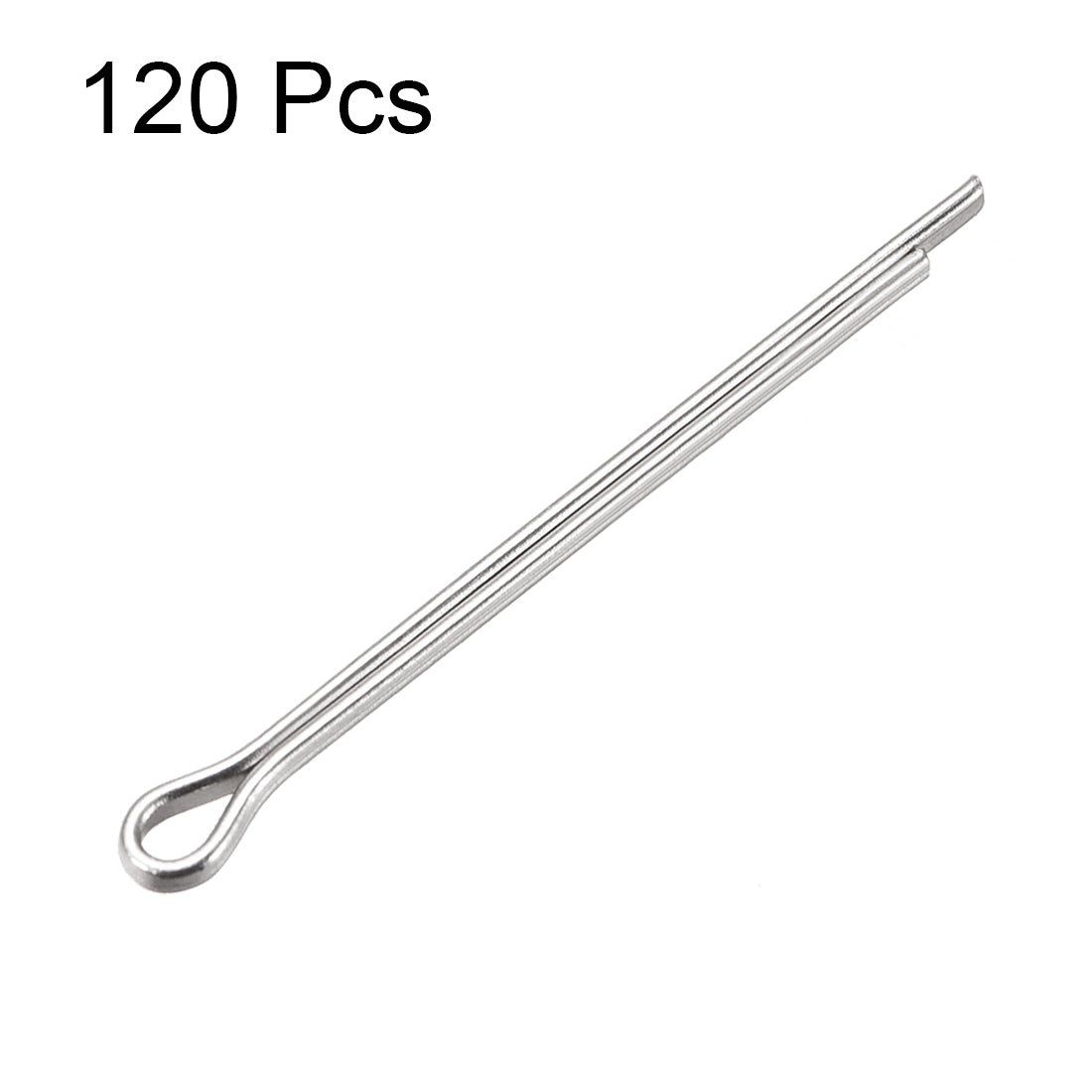 uxcell Uxcell Split Cotter Pin - 1.5mm x 25mm 304 Stainless Steel 2-Prongs Silver Tone 120Pcs