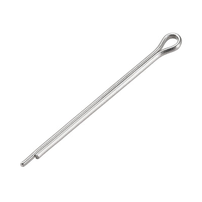 Harfington Uxcell Split Cotter Pin - 1.5mm x 25mm 304 Stainless Steel 2-Prongs Silver Tone 120Pcs