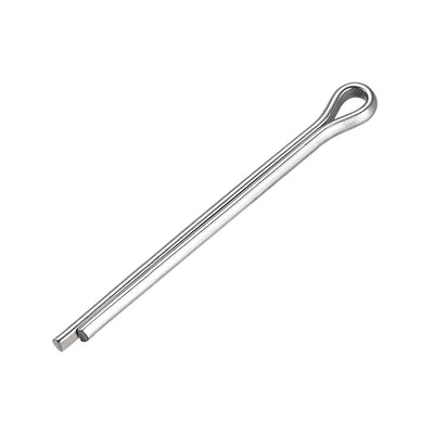 Harfington Uxcell 30Stk.Geteilter Splint -4mm x 50mm 304 Edelstahl 2 Zinken Schlüssel Silber