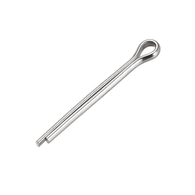 Harfington Uxcell Split Cotter Pin - 5mm x 50mm 304 Stainless Steel 2-Prongs Silver Tone 15Pcs