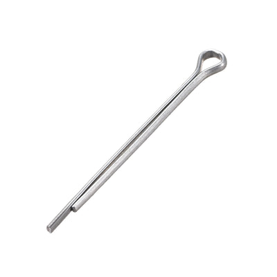 uxcell Uxcell Split Cotter Pin 3/32 inch x 1 37/64 inch Carbon Steel 2-Prongs Silver 50Pcs