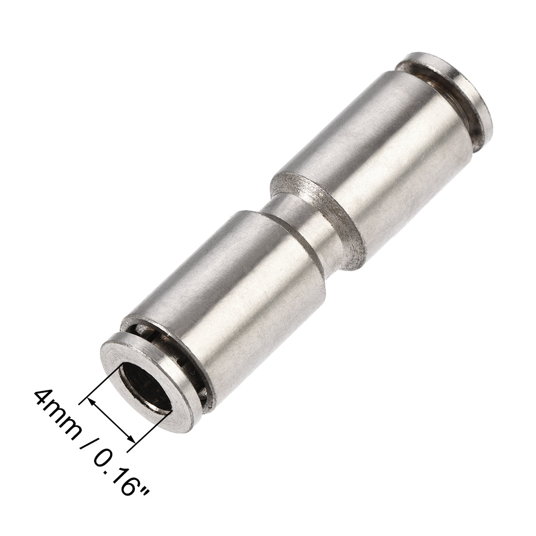 uxcell Uxcell Push to Connect Tube Fitting Straight Pneumatic Connector for 4mm OD Tube 2pcs