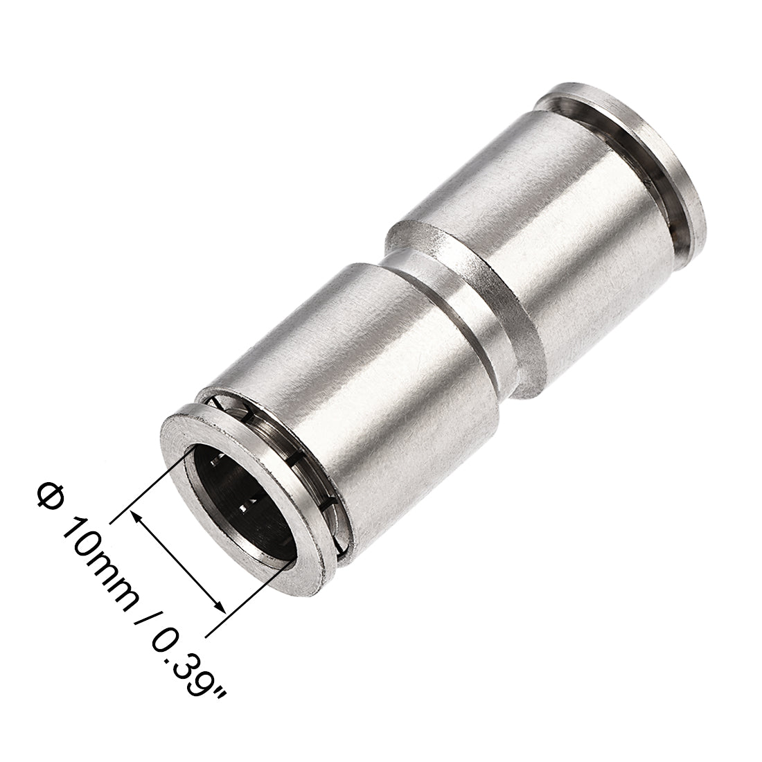 uxcell Uxcell Push to Connect Tube Fitting Straight Pneumatic Connector for 10mm OD Tube 2pcs