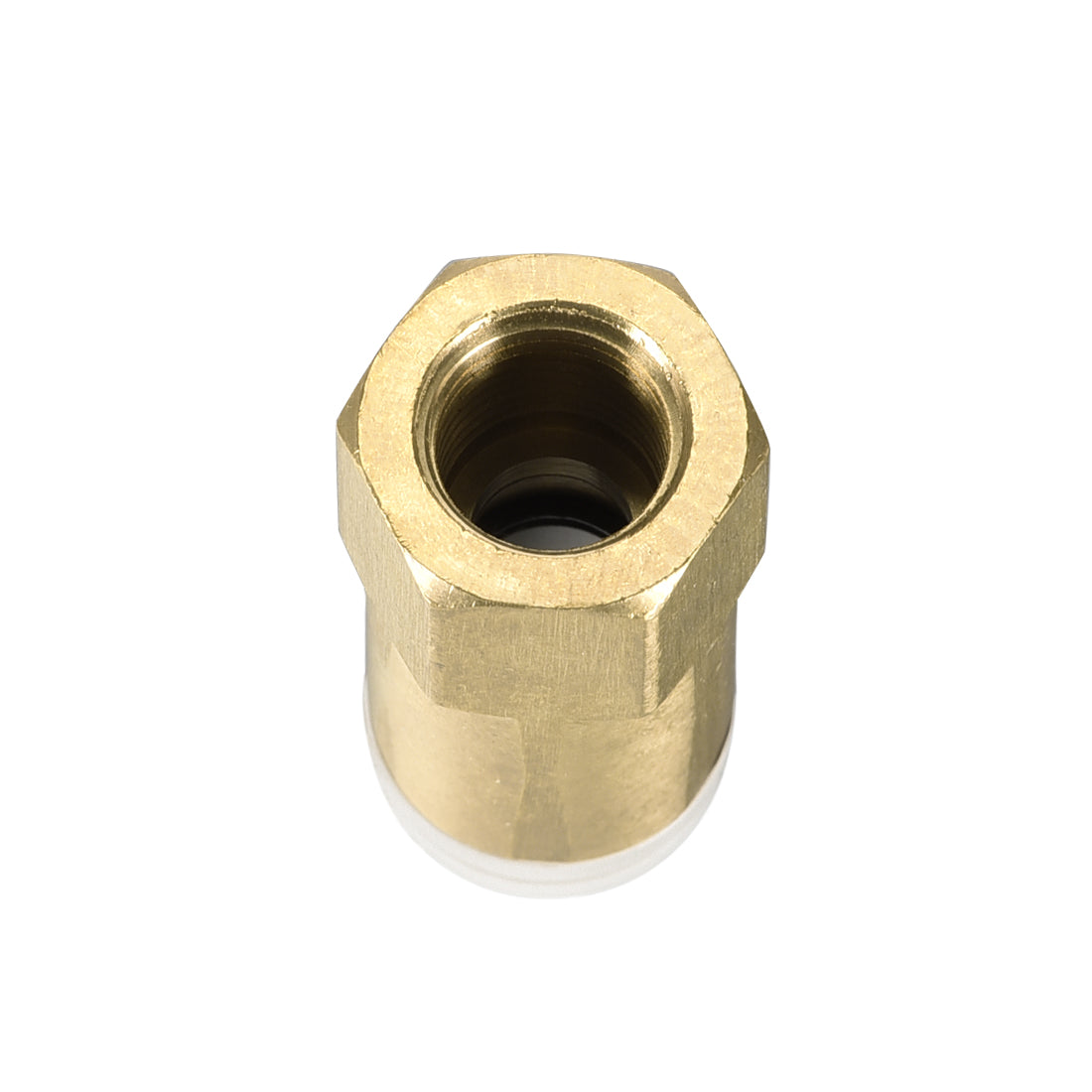 uxcell Uxcell Push to Connect Tube Fittings 8mm Tube OD x 1/8 PT Female Golden Tone 2Pcs