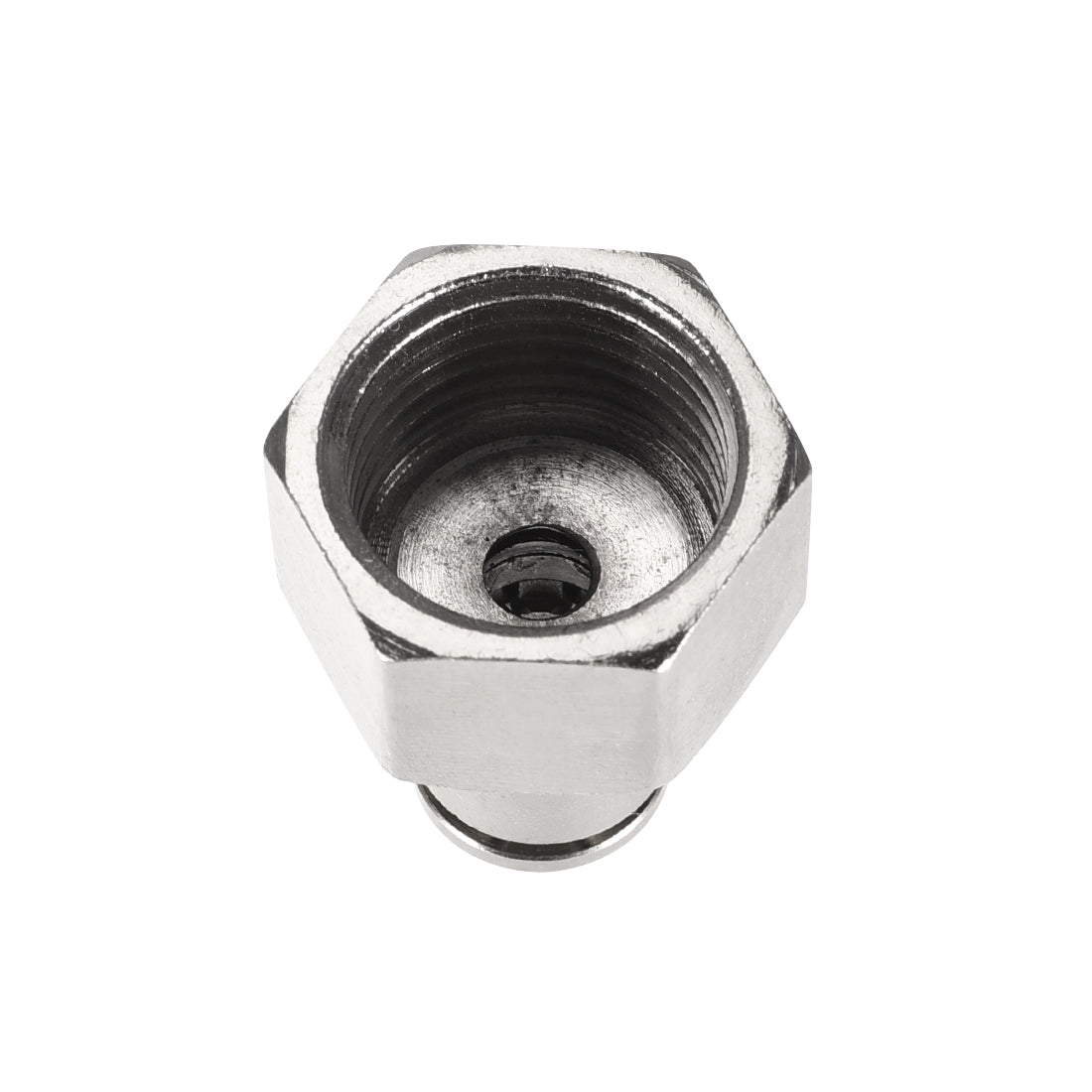 uxcell Uxcell Push to Connect Tube Fittings 8mm Tube OD x 1/2 PT Female Silver Tone 2Pcs