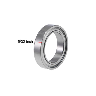 Harfington Uxcell R1212ZZ Ball Bearings 1/2x3/4x5/32" Double Shielded Chrome Steel P6 10pcs