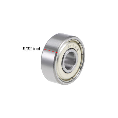 Harfington Uxcell R4AZZ Ball Bearings 1/4x3/4x9/32" Double Shielded Chrome Steel P6 5pcs