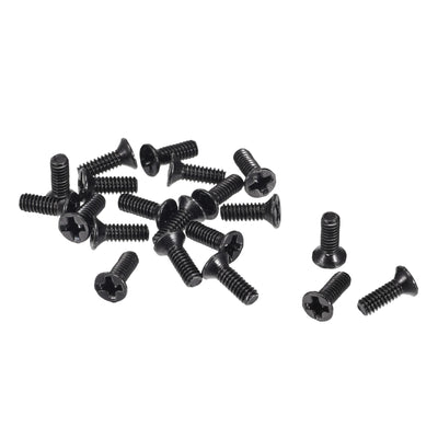 uxcell Uxcell M2 x 6mm Phillips Flat Head Screws Carbon Steel Machine Screws Black for Home Office Computer Case Appliance Equipment 150pcs