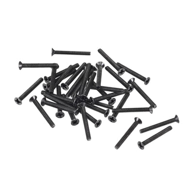 uxcell Uxcell M2 x 16mm Phillips Flat Head Screws Carbon Steel Machine Screws Black for Home Office Computer Case Appliance Equipment 150pcs