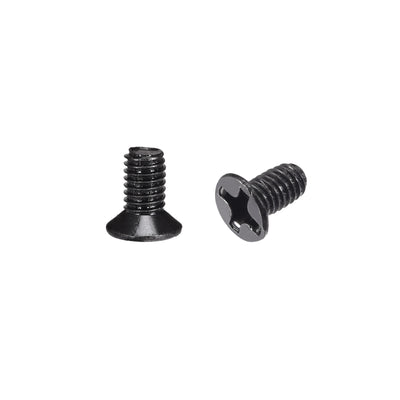 Harfington Uxcell M3 x 6mm Phillips Flat Head Screws Carbon Steel Machine Screws Black for Home Office Computer Case Appliance Equipment 500pcs