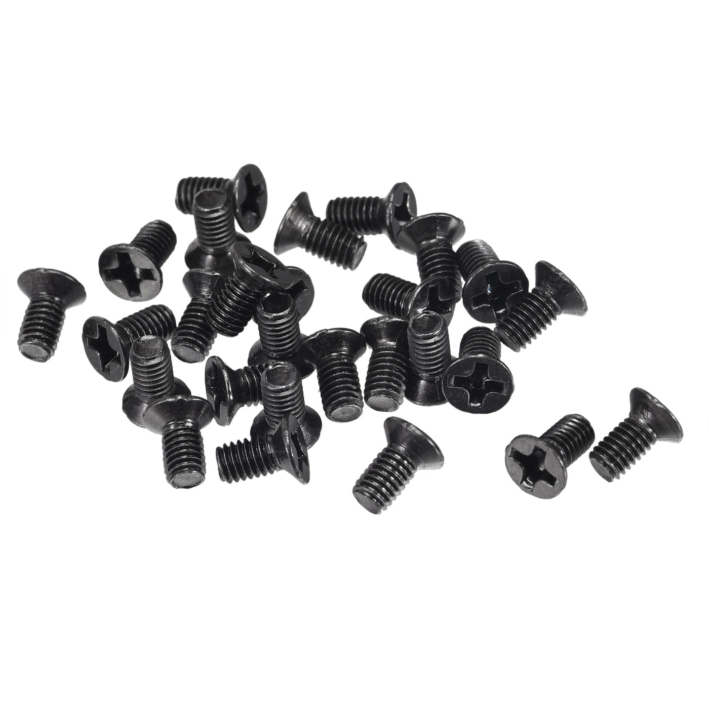 uxcell Uxcell M3 x 6mm Phillips Flat Head Screws Carbon Steel Machine Screws Black for Home Office Computer Case Appliance Equipment 500pcs