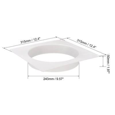 Harfington Uxcell 10Inch Duct Connector Flange ABS Plastic Air Outlet Inlet Hose Pipe Adaptor for Ventilation Equipment