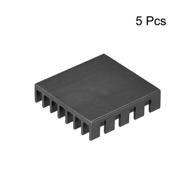 Harfington Uxcell Electronic Radiators Heatsink for MOS GPU IC Chip Black 22 x 22 x 6 mm 5pcs