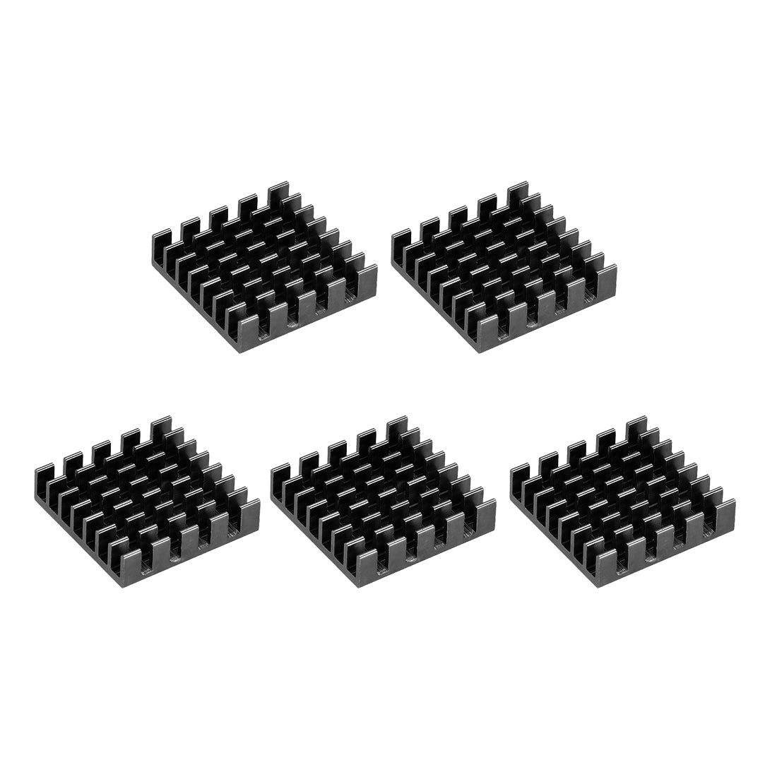 uxcell Uxcell Electronic Radiators Heatsink for MOS GPU IC Chip Black 22 x 22 x 6 mm 5pcs