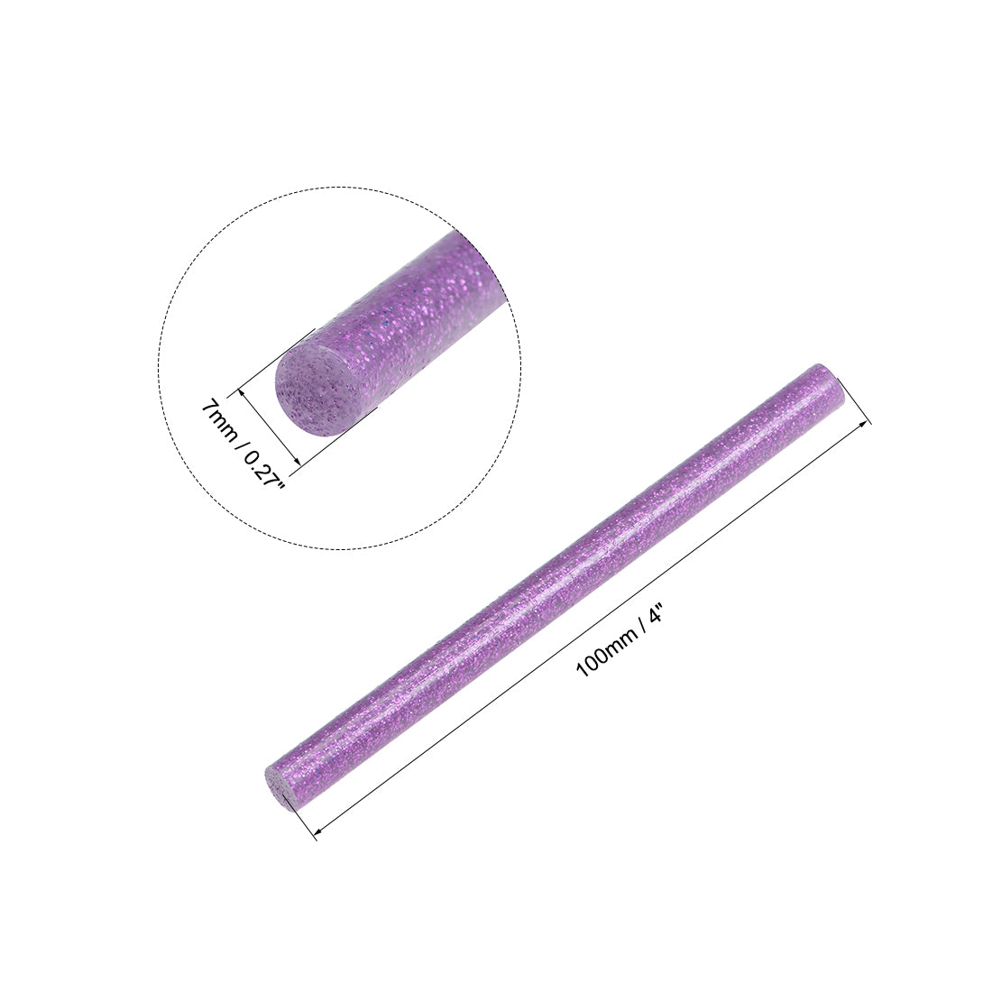 uxcell Uxcell Mini Hot Glue Sticks for Glue Gun 0.27-inch x 4-inch Light Purple Glitter 10pcs