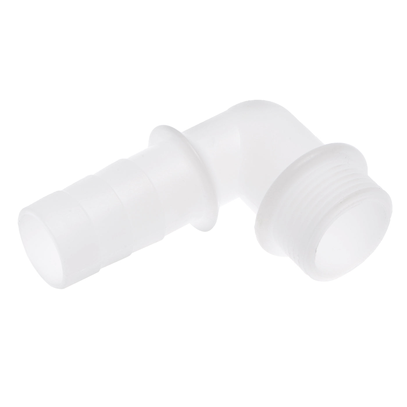 uxcell Uxcell PVC Tube Fitting 90 Degree Elbow Adapter 25mm Barbed x G1 Male White for Aquariums, Water Tanks, Tubs, Pools