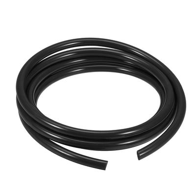 Harfington Uxcell 12mm OD 8mm ID 5m Long Black PU Air Tubing Pipe Hose for Air Line Tube Fluid Transfer Pneumatic Tubing