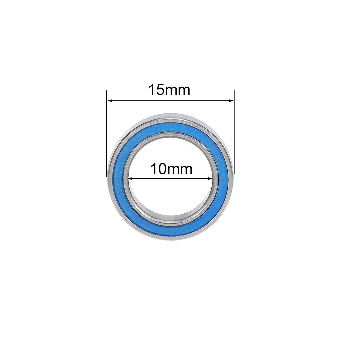 Harfington Deep Groove Ball Bearings Double Sealed Chrome Steel Blue Cover