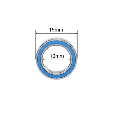 Harfington Deep Groove Ball Bearings Double Sealed Chrome Steel Blue Cover