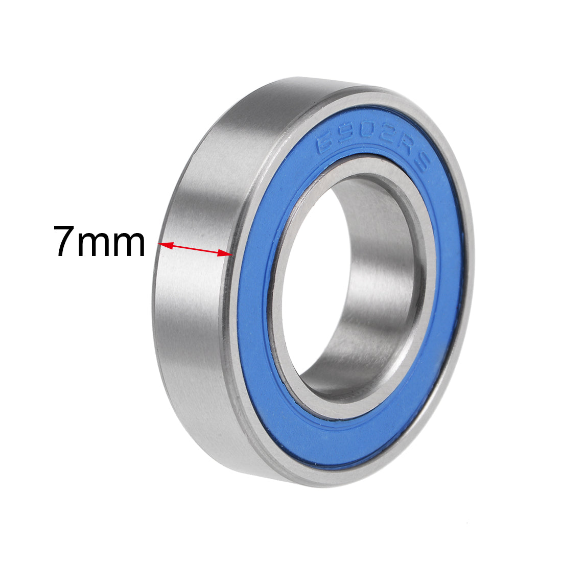 uxcell Uxcell Deep Groove Ball Bearing Thin Section Double Seal Chrome Steel Blue Cover