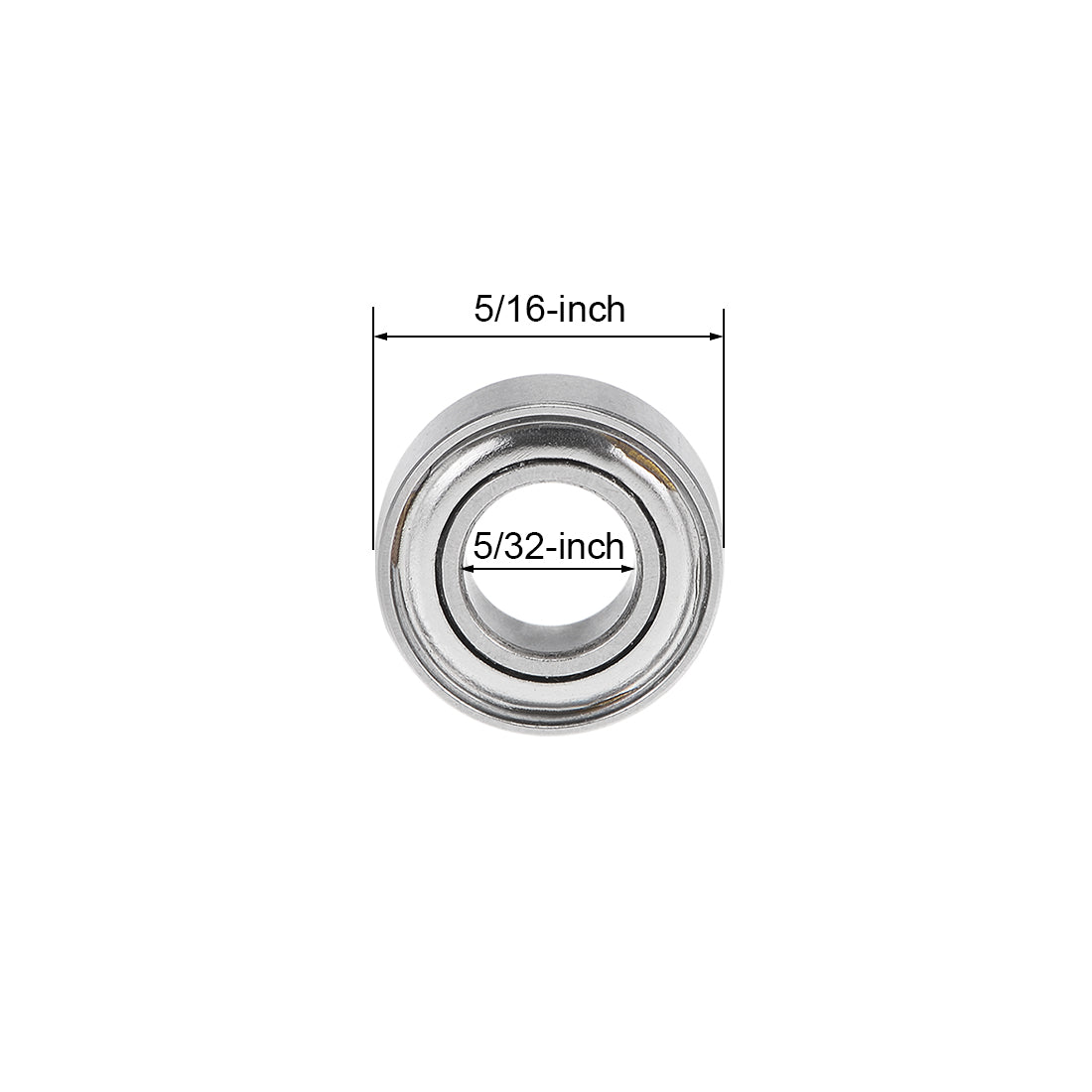 uxcell Uxcell R155ZZ Ball Bearings 5/32x5/16x1/8" Double Shielded Chrome Steel P6 10pcs