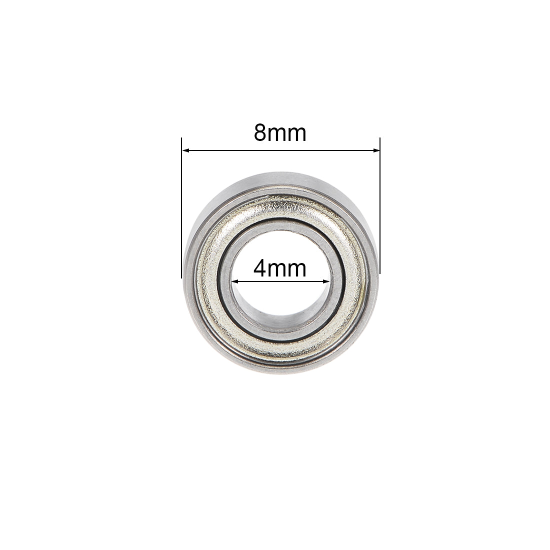 uxcell Uxcell MR84ZZ Deep Groove Ball Bearings 4x8x3mm Double Shielded Chrome Steel P6 10pcs