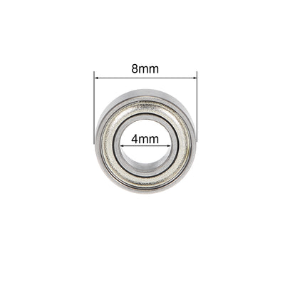 Harfington Uxcell MR84ZZ Deep Groove Ball Bearings 4x8x3mm Double Shielded Chrome Steel P6 10pcs