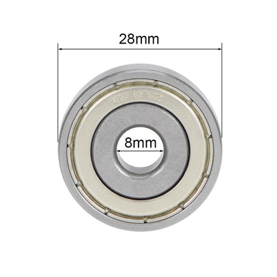 Harfington Uxcell 638ZZ Deep Groove Ball Bearings 8x28x9mm Double Shielded Chrome Steel P6 10pcs