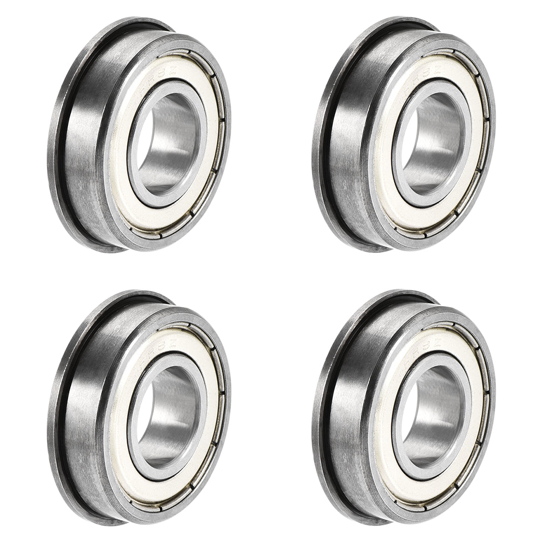 uxcell Uxcell FR8ZZ Flange Ball Bearing 1/2"x1-1/8"x5/16" Double Shielded Bearings 4 Pcs