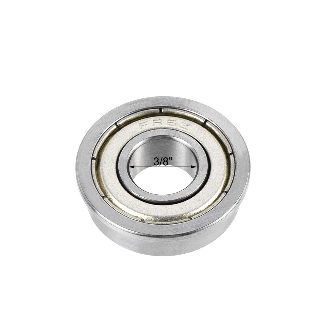 uxcell Uxcell FR6ZZ Flange Ball Bearing 3/8"x7/8"x9/32" Shielded Chrome Steel Bearings 2pcs